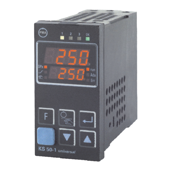 PMA Universal KS 50-1 Quick Start Manual