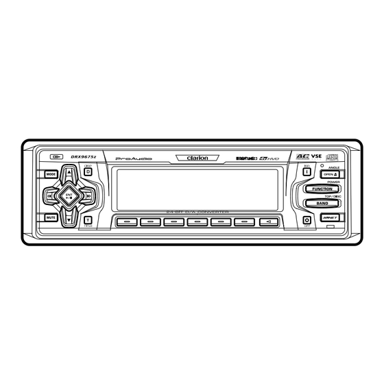 Clarion DRX9675z Owner's Manual