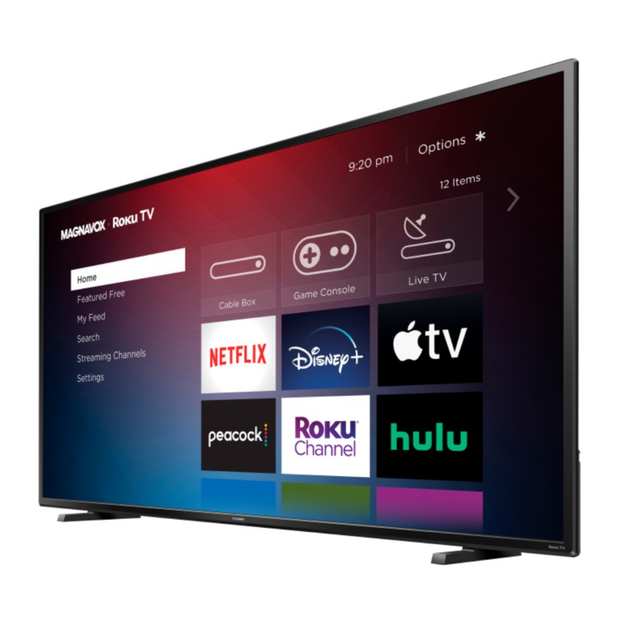 Magnavox 65MV379R A, 55MV379R A - 65", 55" Class 4K Ultra HD Roku TV Manual