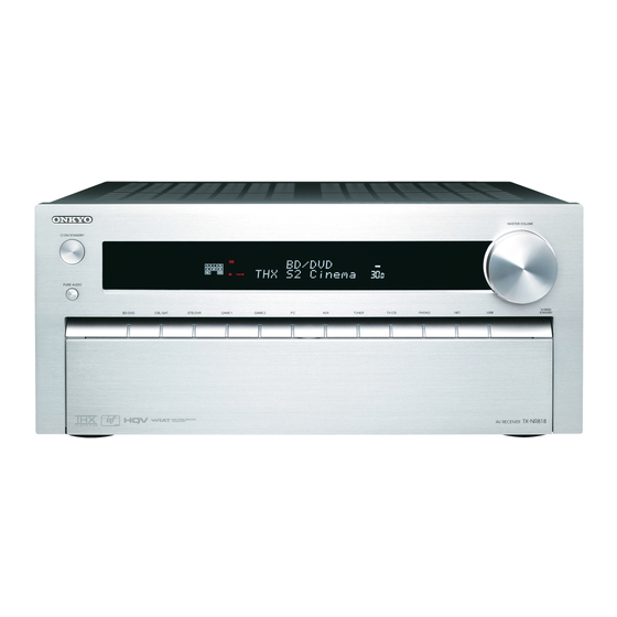 User Manuals: Onkyo TX-NR818B Stereo Receiver