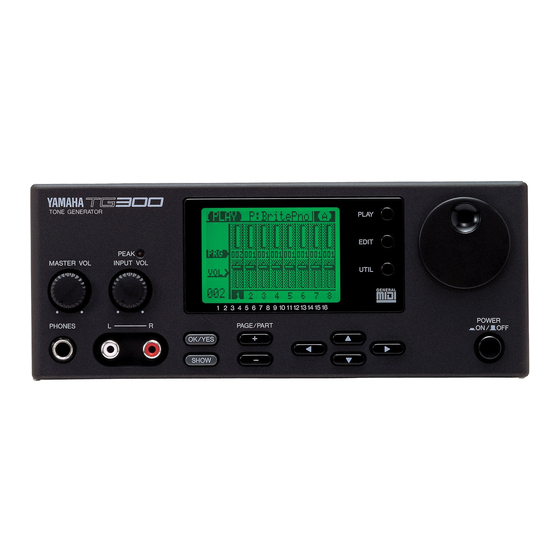 Yamaha TG-300 Sound List & Midi Data