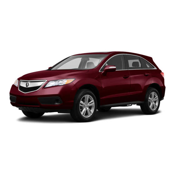 Acura RDX 2014 Advanced Technology Manual