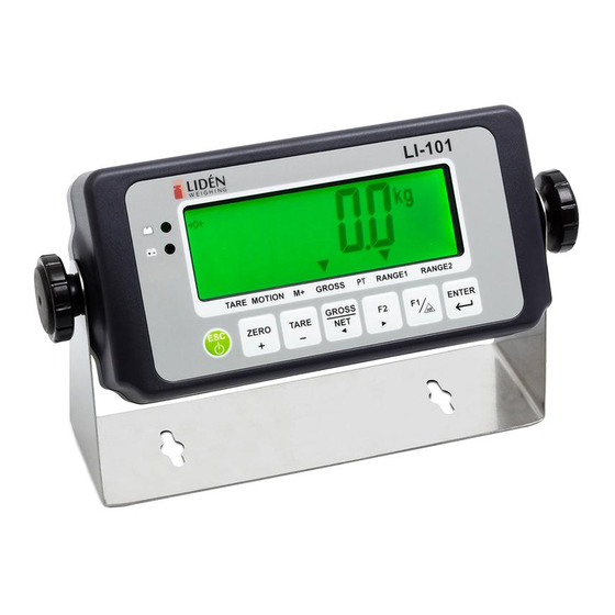 Lidén Weighing LI-101 User Manual