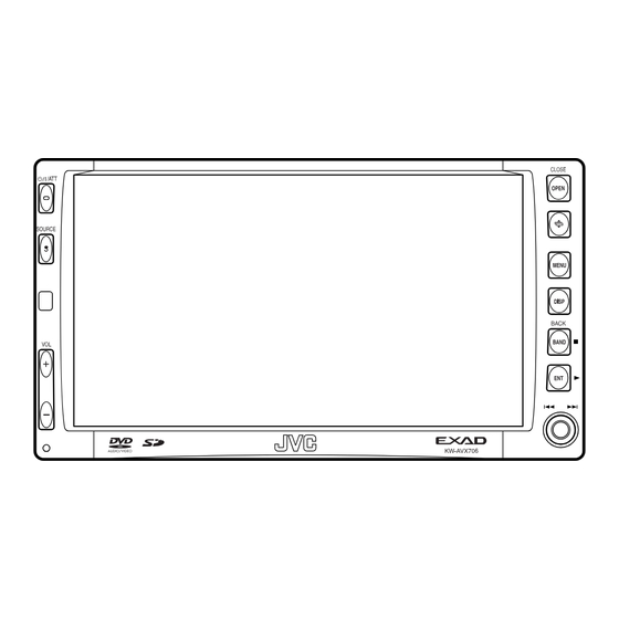 JVC Exad KW-AVX706 Instructions Manual