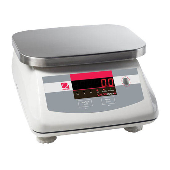 OHAUS Valor 2000 Quick Start Manual