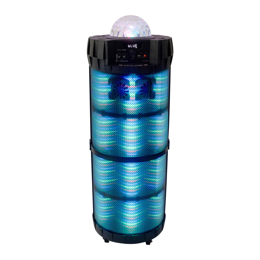 iDance Cyclone 6000 - Portable Bass DJ Speaker Manual