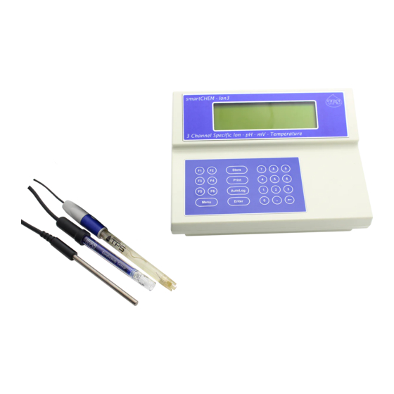 TPS SmartCHEM-Ion3 Manual