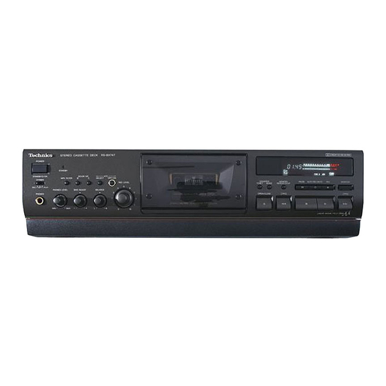 Technics RS-BX747 Operating Instructions Manual
