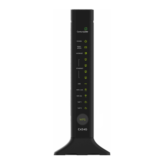 ADTRAN CenturyLink C424G Quick Start Manual