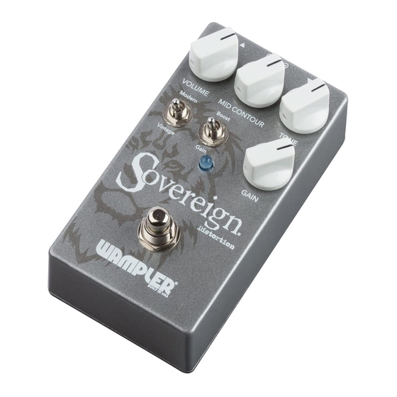 Wampler Sovereign Distortion Manual