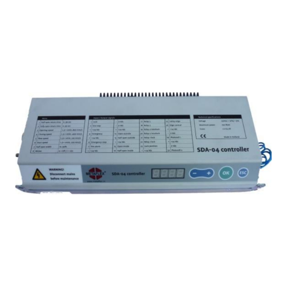 Metaflex SDA-04 Manuals
