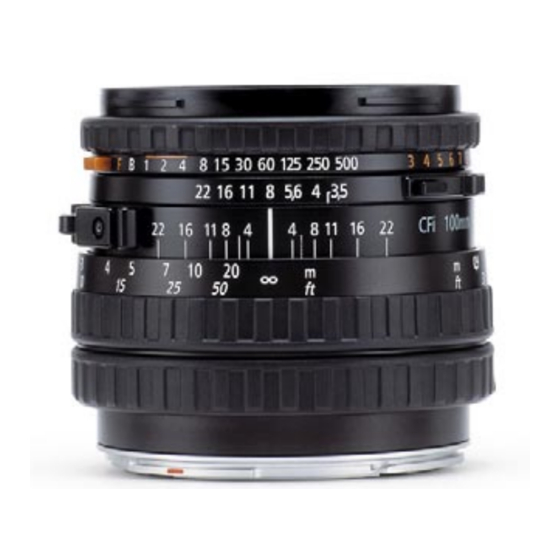 Hasselblad Planar CFi 3.5/100 Specification Sheet