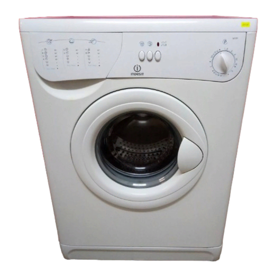 Indesit W 101 Instructions For Installation And Use Manual
