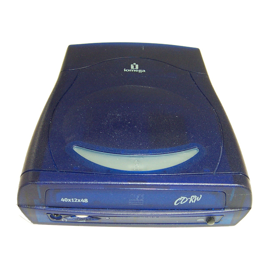 Iomega CD-RW FireWire/USB Quick Install Manual