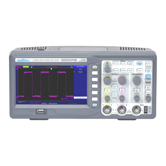 Chauvin Arnoux metrix DOX2025B Quick Start Manual