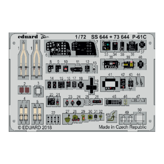 Eduard ZOOM P-61C Manual