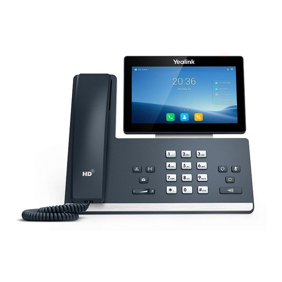Yealink SIP-T58W Quick Reference Manual