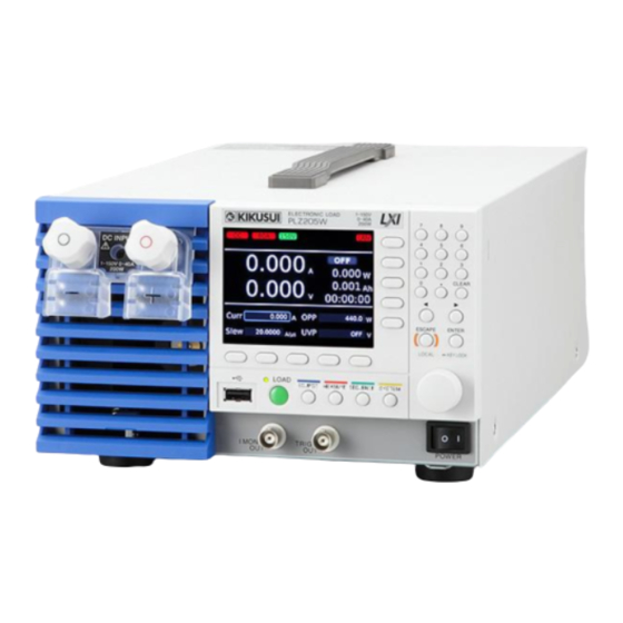 Kikusui PLZ-5W Series Setup Manual