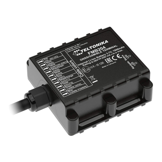 Teltonika FMB204 Quick Manual