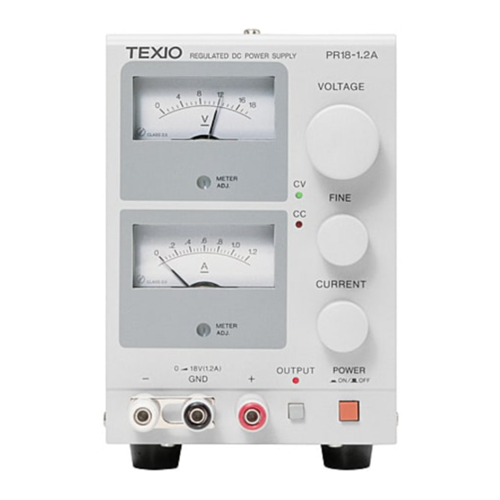 TEXIO PR-A Series Instruction Manual