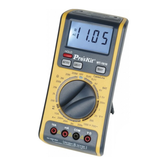 Pro's Kit MT-1610 User Manual