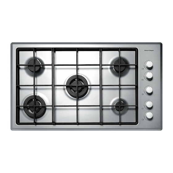 Fisher & Paykel GAS COOKTOP CG604 Installation Instructions And User Manual