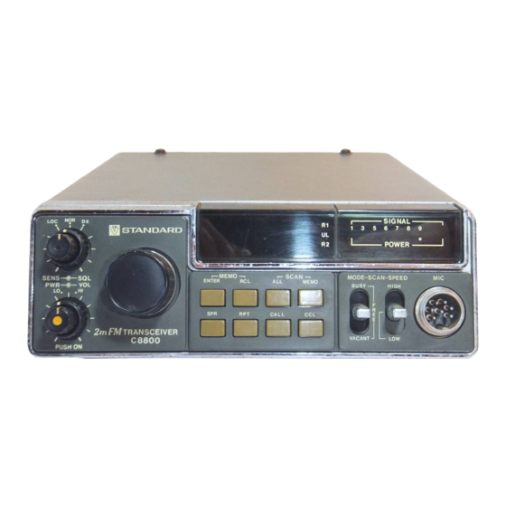 Standard C8800 Instruction Manual