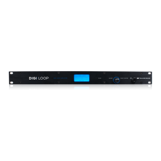 Williams Sound Digi-Loop DL210 NET D 2.0 Installation Manual