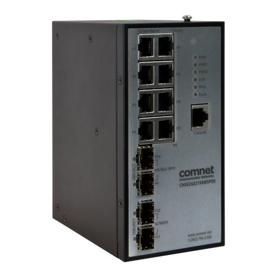 Comnet CNXE2GE2TX8MSPOE Quick Start Manual