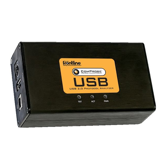 FrontLine ComProbe USB 2.0 Quick Start Manual