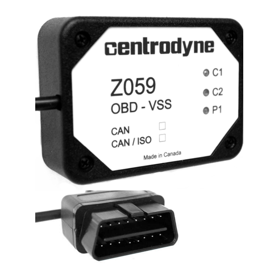 Centrodyne Z059 Installation And User Manual