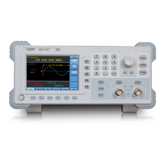 Owon AG1011 User Manual