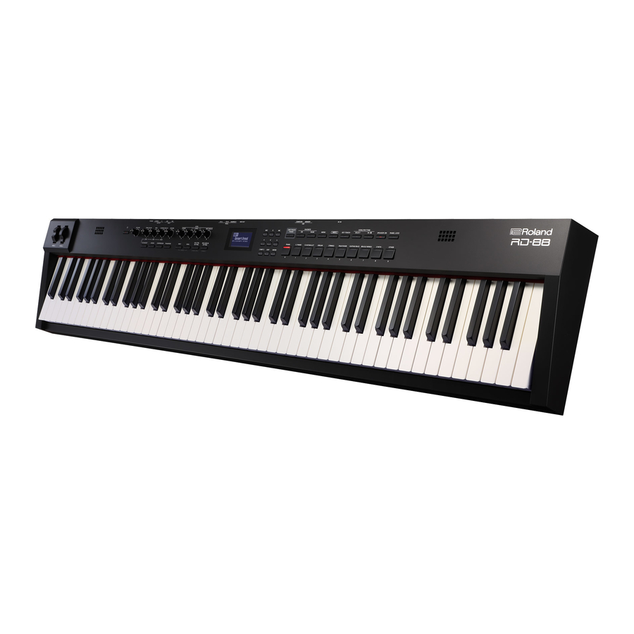 Roland RD-88 - Digital Piano Manual