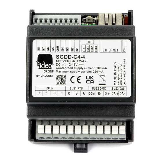 ADEO CONTROL SGDD-C4-4 Manuals