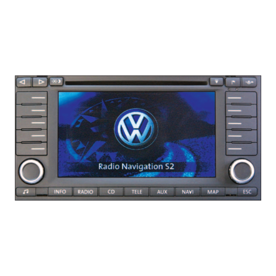 Volkswagen Touareg Navigation Quick Start Manual