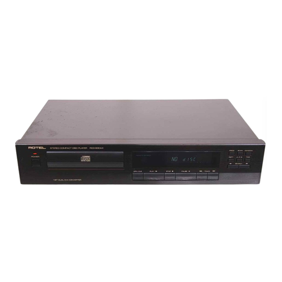 Rotel RCD-930AX Owner's Manual