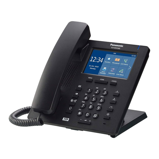 Panasonic KX-HDV340 SIP Desktop Phone Manuals