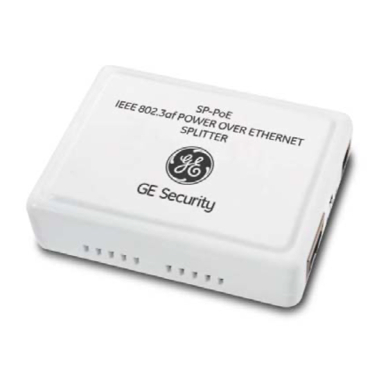 User Manuals: GE Security SP-PoE Ethernet Splitter