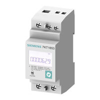 Siemens SENTRON 7KT16 Equipment Manual