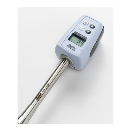 Delta OHM HD2020 Quick Manual