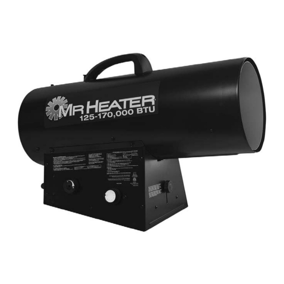 Mr. Heater MHQ170FAVT Operating Instructions And Owner's Manual