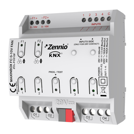 Zennio ZCL-FC010F Technical Documentation