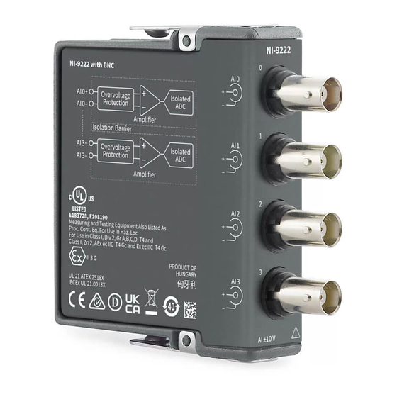 User Manuals: NI NI-9222 Analog Input Module