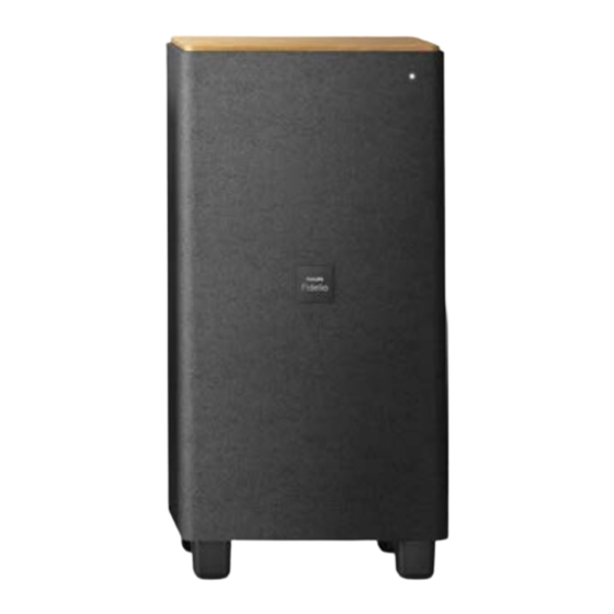 Philips Fidelio E5 Quick Start Manual