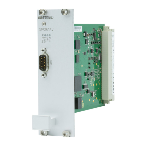 Meinberg GPS183SV Manual