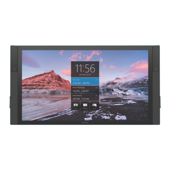 Microsoft Surface Hub Quick Reference Manual