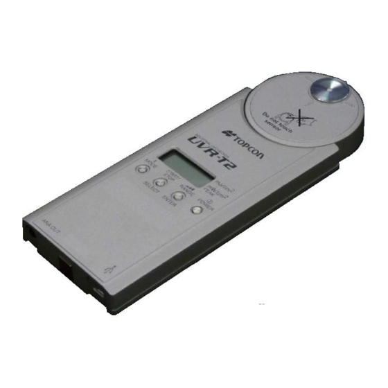 Topcon UVR-T2 Instruction Manual