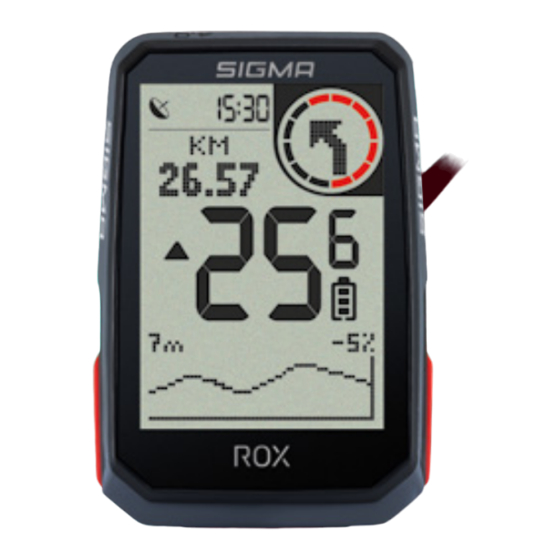 SIGMA SPORT ROX 4.0 Manuals