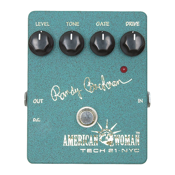 Tech 21 Ramdy Bachman American Woman Quick Manual