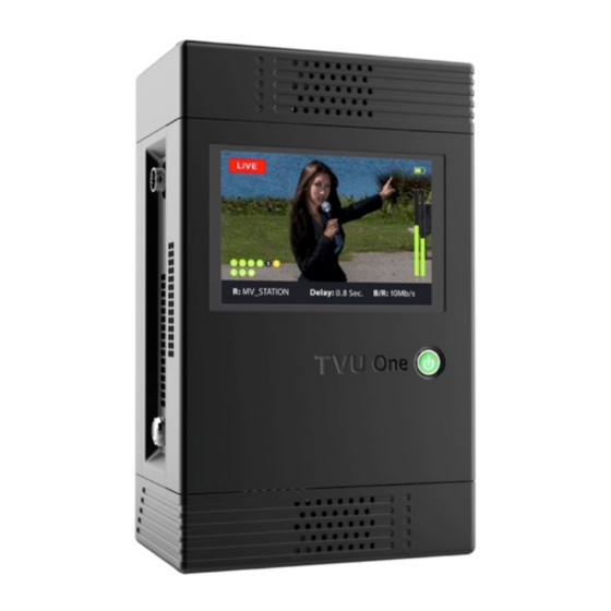 TVU networks TVU One Hardware User's Manual